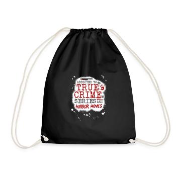 Accro aux séries policières et aux films d’horreur, - Sac de sport léger - noir - Devant