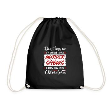 True Crime Murder Show Chloroform Citation, Murderino - Sac de sport léger - noir - Devant