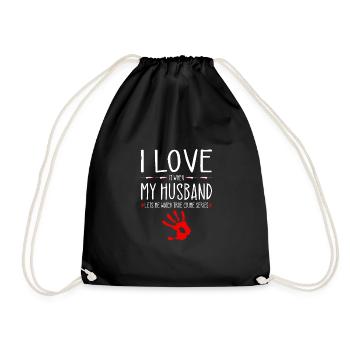 True Crime Series Wife, J’aime mon mari, - Sac de sport léger - noir - Devant