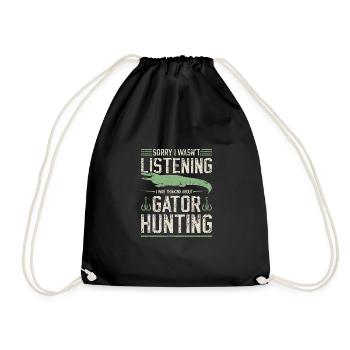 Chasseur d’alligators, penser à la chasse au gator - Sac de sport léger - noir - Devant
