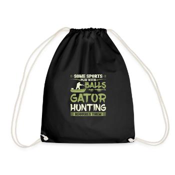 La chasse au gator nécessite des balles, un drôle d’alligator - Sac de sport léger - noir - Devant