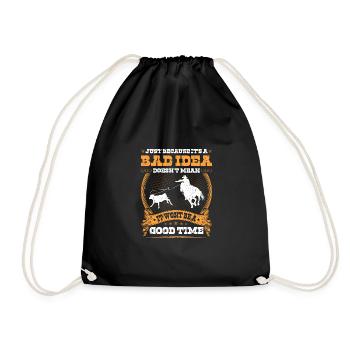 Calf Roping Bad Idea Good Time, Breakaway Roping - Turnbeutel - Schwarz - Vorne