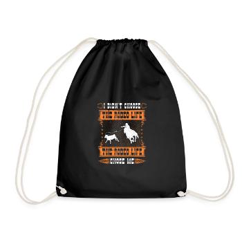Calf Roping Rodeo Life Quote, Breakaway Roping - Turnbeutel - Schwarz - Vorne