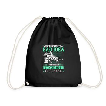 Barrel Racing Bad Idea Good Time Rodeo - Turnbeutel - Schwarz - Vorne