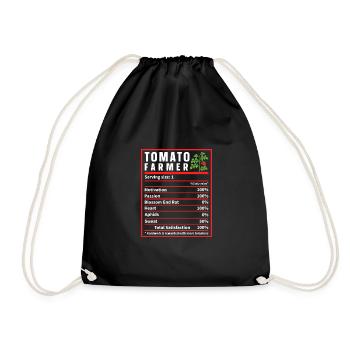 Tomato Farmer Nutrition Facts, Drôle de tomate - Sac de sport léger - noir - Devant