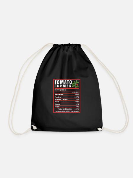 Tomato Farmer Nutrition Facts, Funny Tomato - Turnbeutel - Schwarz
