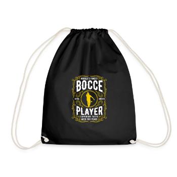 Worlds Finest Bocce Ball Player, Funny Bocci - Turnbeutel - Schwarz - Vorne