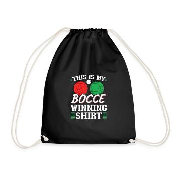 This Is My Bocce Ball Winning Shirt, Funny Bocci - Turnbeutel - Schwarz - Vorne