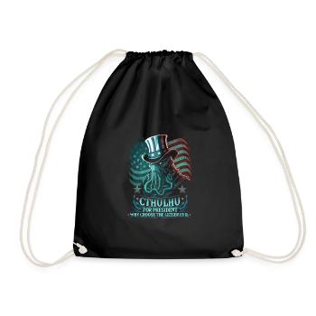 Cthulhu For President, Election 2024 Cosmic Horror - Drawstring Bag - black - Front