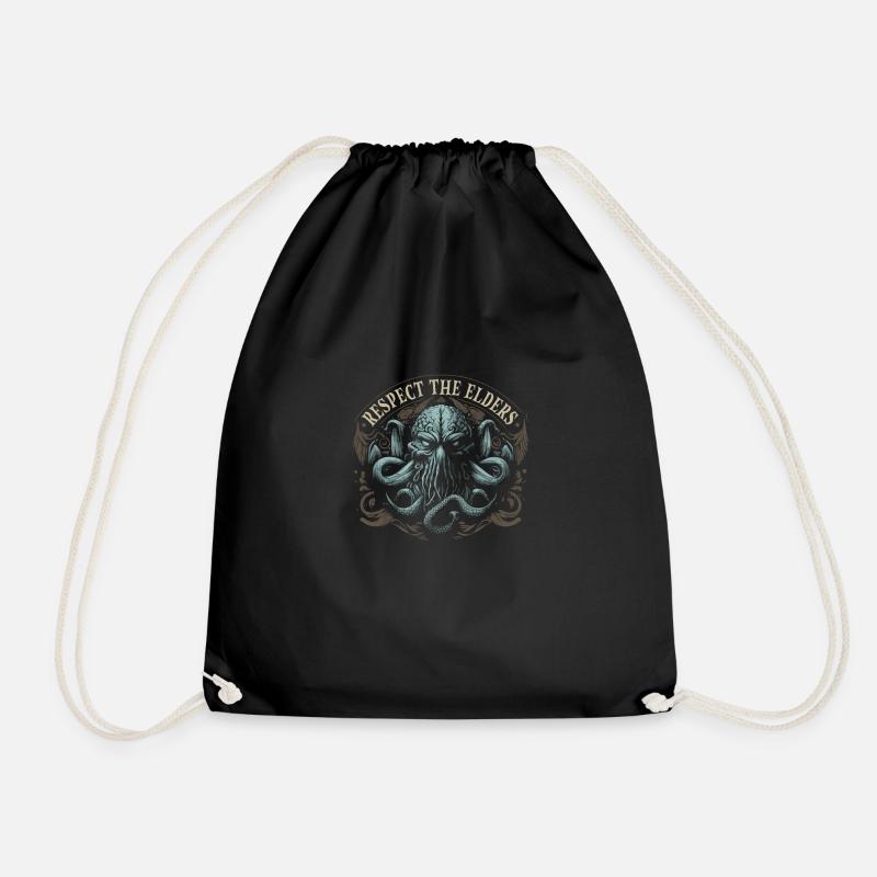 Cthulhu Respect The Elders, Cosmic Horror Cthulhu - Turnbeutel - Schwarz