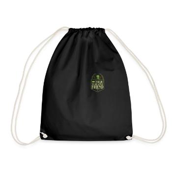 Cthulhu Fake Pocket, Cosmic Horror Cute Kawaii - Drawstring Bag - black - Front