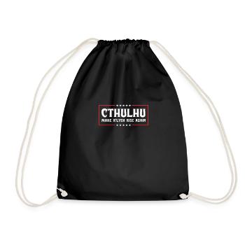 Cthulhu pour le président, fais que R’lyeh se lève à nouveau - Sac de sport léger - noir - Devant