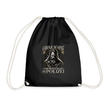 Wikinger Spruch, Odins Söhne, Norse Viking - Turnbeutel - Schwarz - Vorne