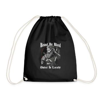Wikinger Spruch, Bound By Blood, Norse Viking - Turnbeutel - Schwarz - Vorne