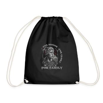 Wikinger Frauen, Honor Glory Family, Viking Damen - Turnbeutel - Schwarz - Vorne
