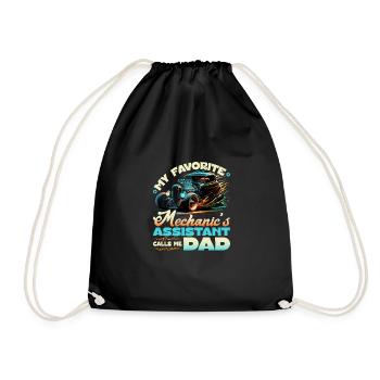 Hot Rod Mechanic Dad Quote, Retro Muscle Car Hot - Turnbeutel - Schwarz - Vorne