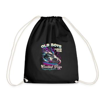 Hot Rod Grandpa, Old Boys Coolest Toys, Muscle Car - Sac de sport léger - noir - Devant