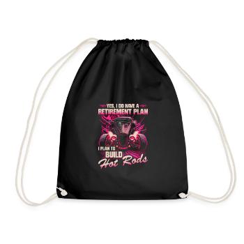 Plan de retraite Hot Rod Grandma, Retro Womens Hot - Sac de sport léger - noir - Devant