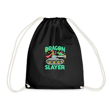 Dragon Slayer Knight Ren Faire LARP, Renaissance - Turnbeutel - Schwarz - Vorne