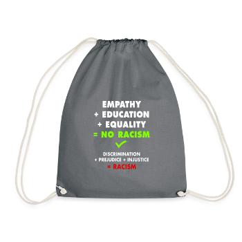 Dites NON au racisme ! - Sac de sport léger - gris - Devant