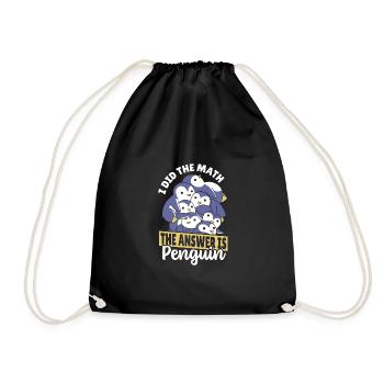 Penguins I did the math, the answer is - Drawstring Bag - black - Front