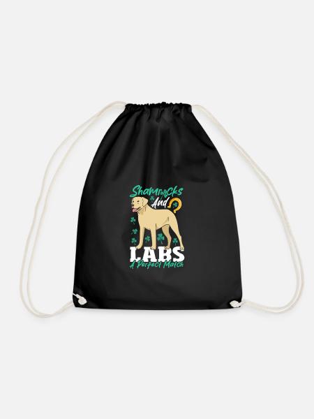 Labrador, propriétaire du laboratoire, Paw, joyeuse Saint-Patrick - Sac de sport léger - noir