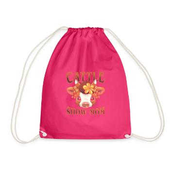 Heifer Farmer Show Kuhschau Mama Vieh - Turnbeutel - Fuchsia - Vorne