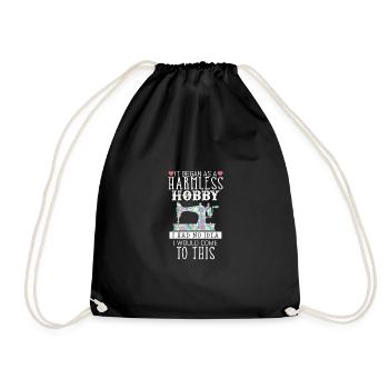 Schneiderkanal Fancywork Sticken Perfektes Geschenk - Turnbeutel - Schwarz - Vorne