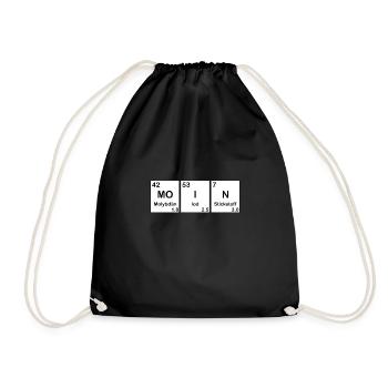 NORTH GERMAN PERIOD SYSTEM MOIN SHIRT - Drawstring Bag - black - Front