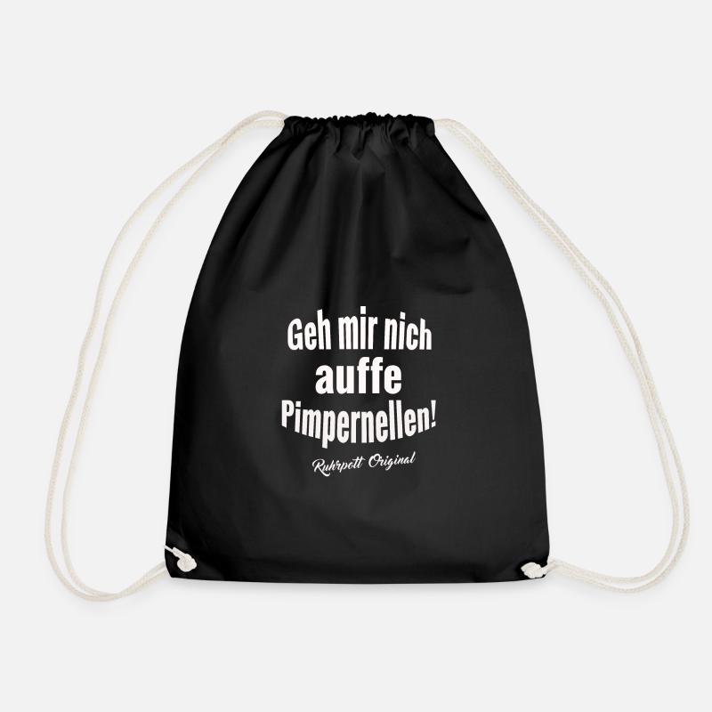 Ruhrpott Spruch T-Shirt Geh mir nicht Pimpernellen - Turnbeutel - Schwarz