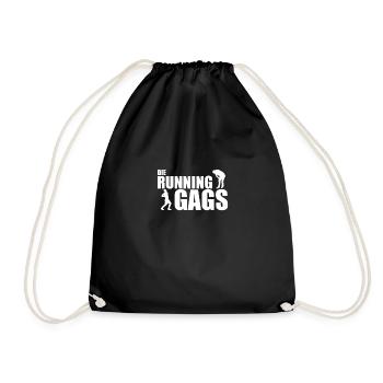Die Running Gags | Fun Team Shirt für Läufer - Turnbeutel - Schwarz - Vorne