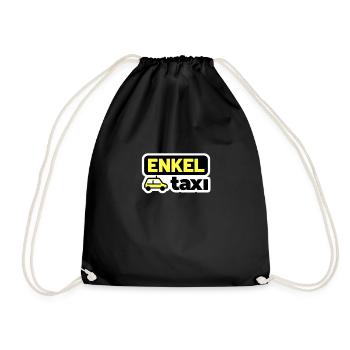 Enkel-Taxi für Opa & Oma - Turnbeutel - Schwarz - Vorne