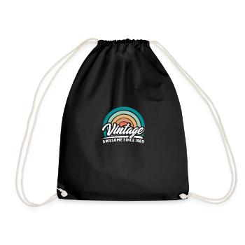 Vintage 1969 50th Birthday gift for women and men - Drawstring Bag - black - Front