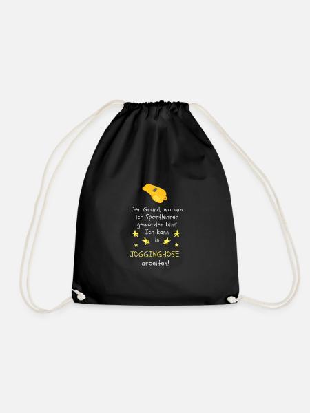 Sportlehrer Abschied Geschenk - Turnbeutel - Schwarz