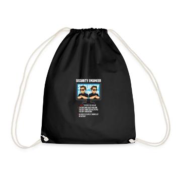 IT Security Definition computer security Trojan gift - Drawstring Bag - black - Front