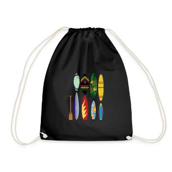 Surfing Paddle Board - Turnbeutel - Schwarz - Vorne