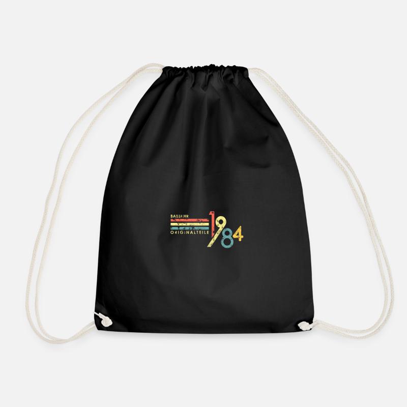 Birthday year born gift · Born 1984 - Drawstring Bag - black