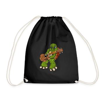Schildkröte Musik Gitarre - Turnbeutel - Schwarz - Vorne