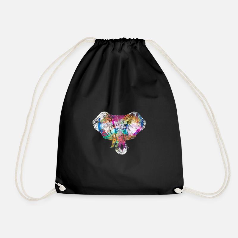 éléphant - Sac de sport léger - noir