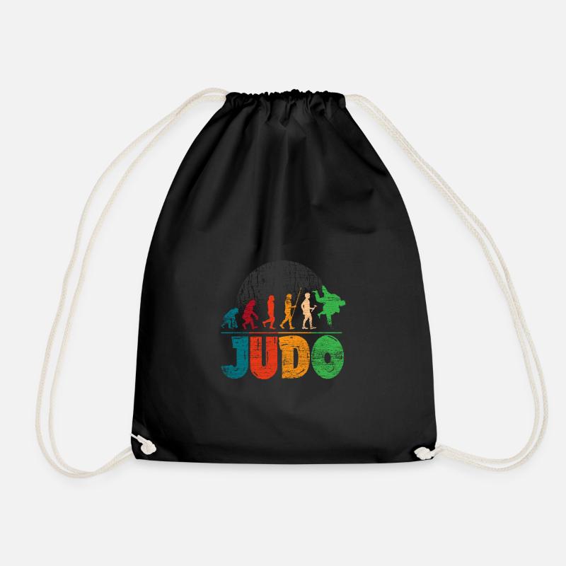 judo - Drawstring Bag - black