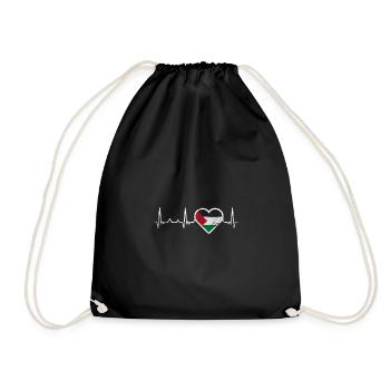 Battement de coeur en Palestine - Sac de sport léger - noir - Devant