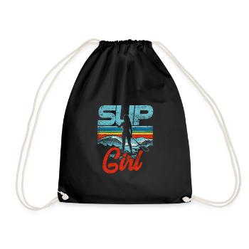 Stand up paddle - Drawstring Bag - black - Front