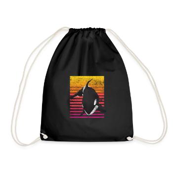 Orca Wal - Turnbeutel - Schwarz - Vorne