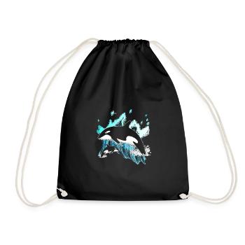 Killer whale - Drawstring Bag - black - Front