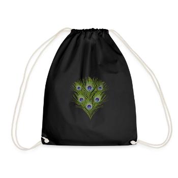 Plume de paon - Sac de sport léger - noir - Devant