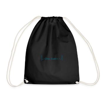 Linedance heart - Drawstring Bag - black - Front