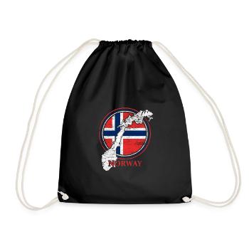 Norvège pays Vikings - Sac de sport léger - noir - Devant