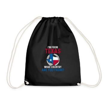 Texas America - Drawstring Bag - black - Front