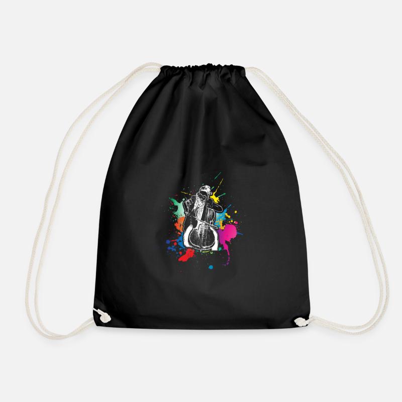 cello - Drawstring Bag - black