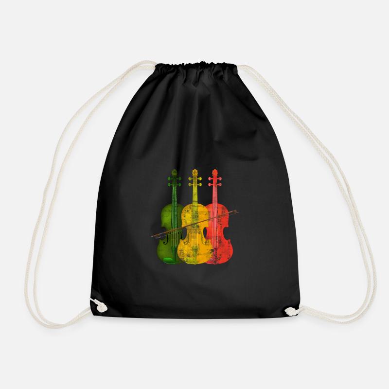 cello - Drawstring Bag - black